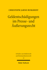 Cover of 'Geldentschädigungen im Presse- und Äußerungsrecht'