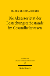 Cover von 'Die Akzessorietät der Bestechungstatbestände im Gesundheitswesen'