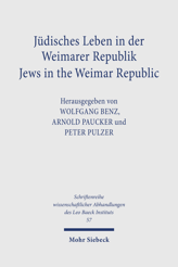 Cover von 'Jüdisches Leben in der Weimarer Republik /Jews in the Weimar Republic'