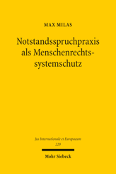 Cover von 'Notstandsspruchpraxis als Menschenrechtssystemschutz'