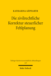 Cover of 'Die zivilrechtliche Korrektur steuerlicher Fehlplanung'