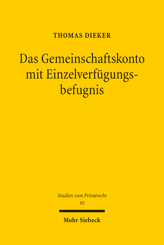 Cover von 'Das Gemeinschaftskonto mit Einzelverfügungsbefugnis'