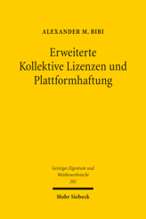 Cover von 'Erweiterte Kollektive Lizenzen und Plattformhaftung'