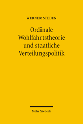 Cover of 'Ordinale Wohlfahrtstheorie und staatliche Verteilungspolitik'
