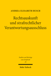 Cover von 'Rechtsauskunft und strafrechtlicher Verantwortungsausschluss'