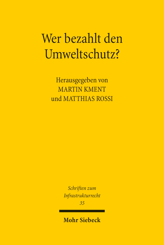Cover of 'Wer bezahlt den Umweltschutz?'
