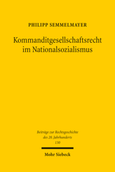 Cover von 'Kommanditgesellschaftsrecht im Nationalsozialismus'