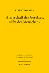 Cover von '»Herrschaft des Gesetzes, nicht des Menschen«'