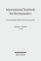 Cover von 'International Yearbook for Hermeneutics / Internationales Jahrbuch für Hermeneutik'