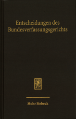 Cover of 'Entscheidungen des Bundesverfassungsgerichts (BVerfGE)'