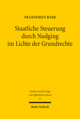 Cover von 'Staatliche Steuerung durch Nudging im Lichte der Grundrechte'