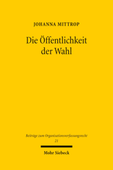 Cover of 'Die Öffentlichkeit der Wahl'