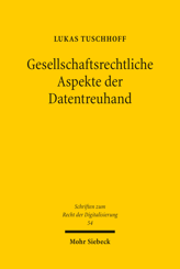 Cover of 'Gesellschaftsrechtliche Aspekte der Datentreuhand'