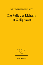 Cover von 'Die Rolle des Richters im Zivilprozess'