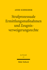 Cover von 'Strafprozessuale Ermittlungsmaßnahmen und Zeugnisverweigerungsrechte'