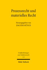 Cover von 'Prozessrecht und materielles Recht'