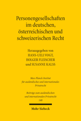 Cover von 'Personengesellschaften im deutschen, österreichischen und schweizerischen Recht'
