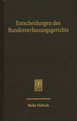 Cover of 'Entscheidungen des Bundesverfassungsgerichts (BVerfGE)'