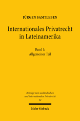 Cover of 'Internationales Privatrecht in Lateinamerika'