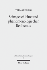Cover of 'Seinsgeschichte und phänomenologischer Realismus'