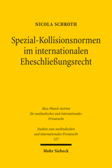 Cover von 'Spezial-Kollisionsnormen im internationalen Eheschließungsrecht'