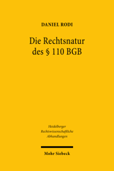 Cover von 'Die Rechtsnatur des § 110 BGB'