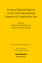 Cover of 'German National Reports on the 22nd International Congress of Comparative Law'