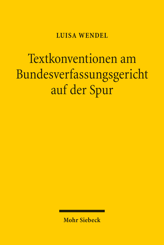 Cover of 'Textkonventionen am Bundesverfassungsgericht auf der Spur'