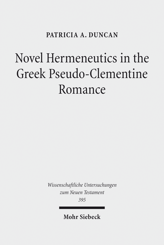Cover of 'Novel Hermeneutics in the Greek Pseudo-Clementine Romance'