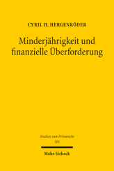 Cover of 'Minderjährigkeit und finanzielle Überforderung'