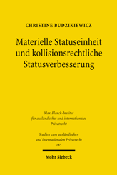 Cover von 'Materielle Statuseinheit und kollisionsrechtliche Statusverbesserung'