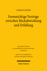 Cover von 'Formnichtige Verträge zwischen Rückabwicklung und Erfüllung'