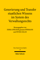 Cover von 'Generierung und Transfer staatlichen Wissens im System des Verwaltungsrechts'