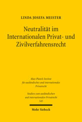 Cover of 'Neutralität im Internationalen Privat- und Zivilverfahrensrecht'