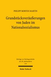 Cover von 'Grundstücksveräußerungen von Juden im Nationalsozialismus'