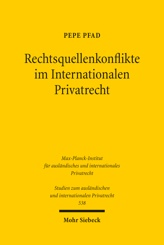 Cover of 'Rechtsquellenkonflikte im Internationalen Privatrecht'