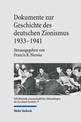 Cover von 'Dokumente zur Geschichte des deutschen Zionismus 1933-1941'