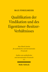 Cover von 'Qualifikation der Vindikation und des Eigentümer-Besitzer-Verhältnisses'