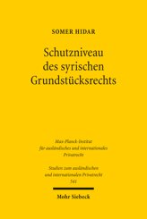 Cover of 'Schutzniveau des syrischen Grundstücksrechts'