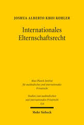 Cover of 'Internationales Elternschaftsrecht'