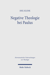 Cover of 'Negative Theologie bei Paulus'