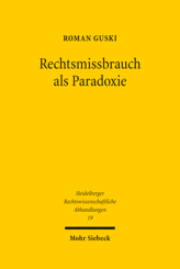 Cover von 'Rechtsmissbrauch als Paradoxie'
