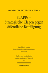 Cover von 'SLAPPs – Strategische Klagen gegen öffentliche Beteiligung'