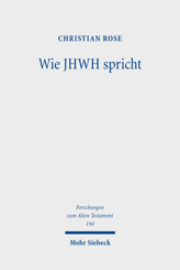 Cover of 'Wie JHWH spricht'