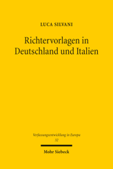 Cover of 'Richtervorlagen in Deutschland und Italien'