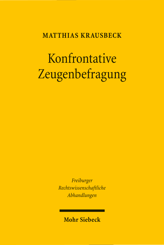 Cover von 'Konfrontative Zeugenbefragung'