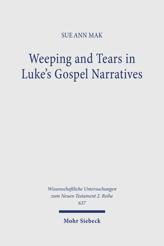 Cover of 'Weeping and Tears in Luke's Gospel Narratives'