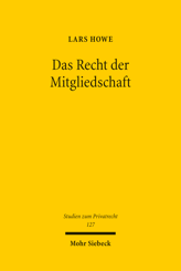 Cover of 'Das Recht der Mitgliedschaft'