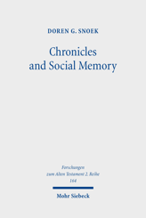 Cover of 'Chronicles and Social Memory'