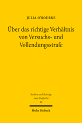 Cover of 'Über das richtige Verhältnis von Versuchs- und Vollendungsstrafe'